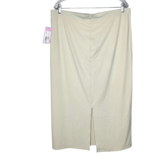 Wild Fable Beige Mid-Rise Rib Knit Column Midaxi Skirt NEW Women's XXL - Picture 4 of 10